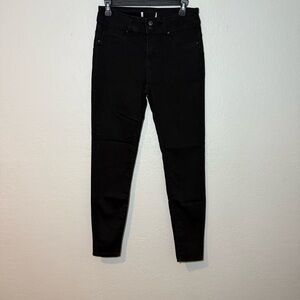 Black Denim, Stretch, High-Waisted, Skinny Jeans 29x29